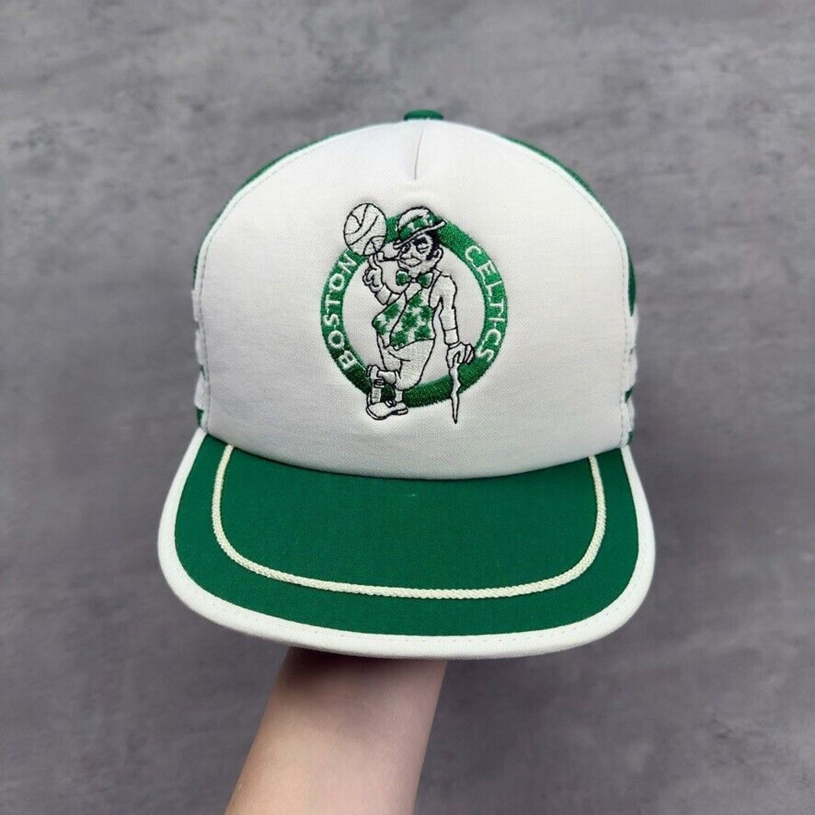 NBA × Vintage Vintage Three Stripe NBA Boston Celtics Hat Size ONE SIZE - 2 Thumbnail
