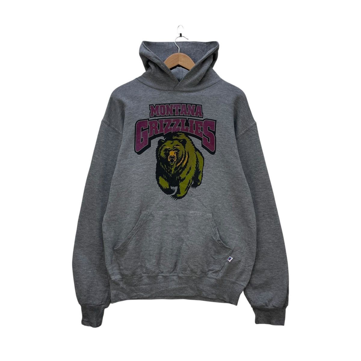Russell Athletic 💥Vintage Russell Montana Grizzlies Charging Bear Hooded Size US M / EU 48-50 / 2 - 1 Thumbnail