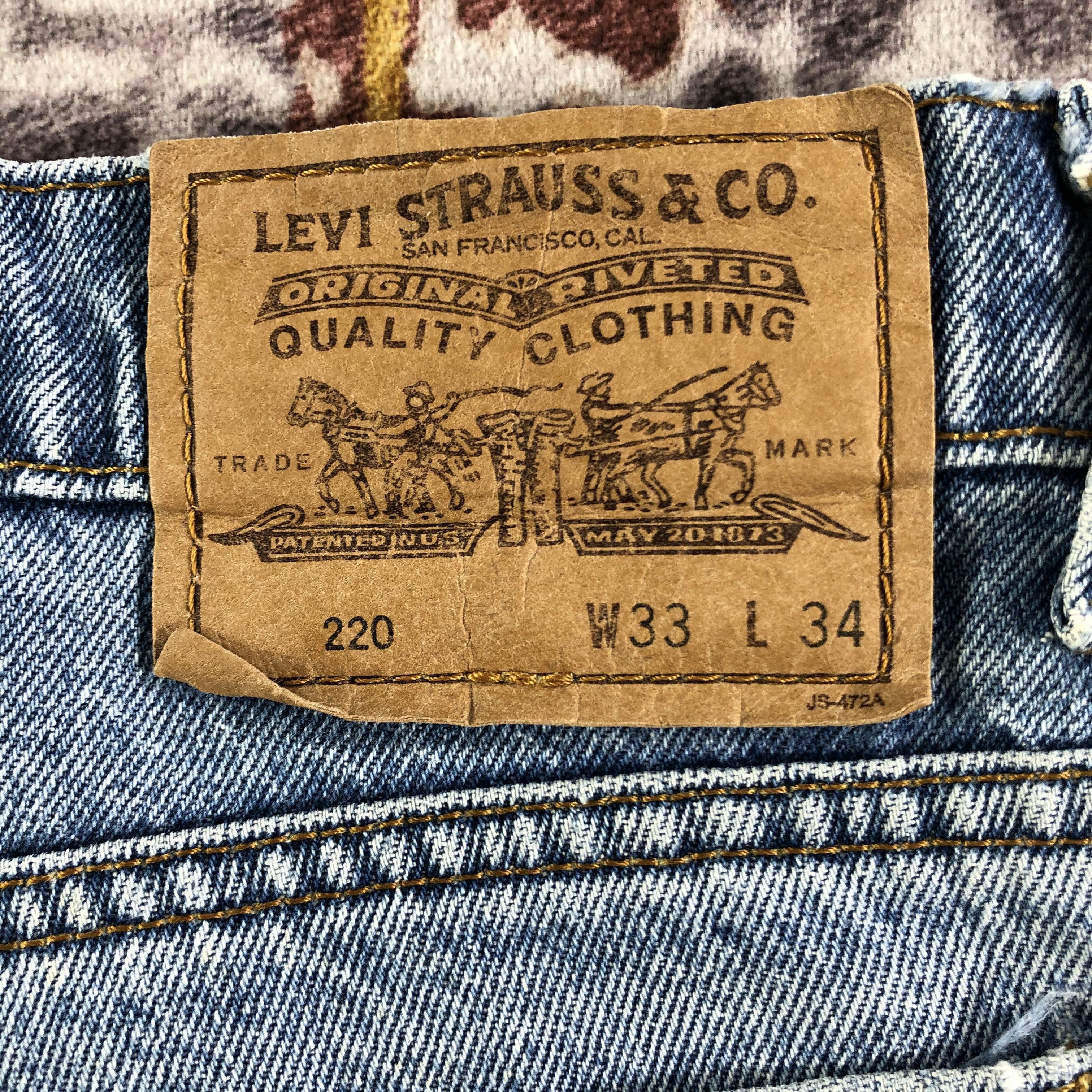 Levi's × Vintage Vintage 90s Blue Wash Levis 220 Jeans-JM3294 Size US 32 / EU 48 - 5 Thumbnail