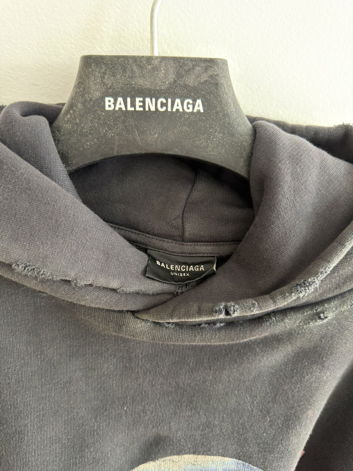 Balenciaga BALENCIAGA DEMNA WINTER 24 HOODIE DISTRESSED PLANET HOLLY Size US XL / EU 56 / 4 - 13 Thumbnail