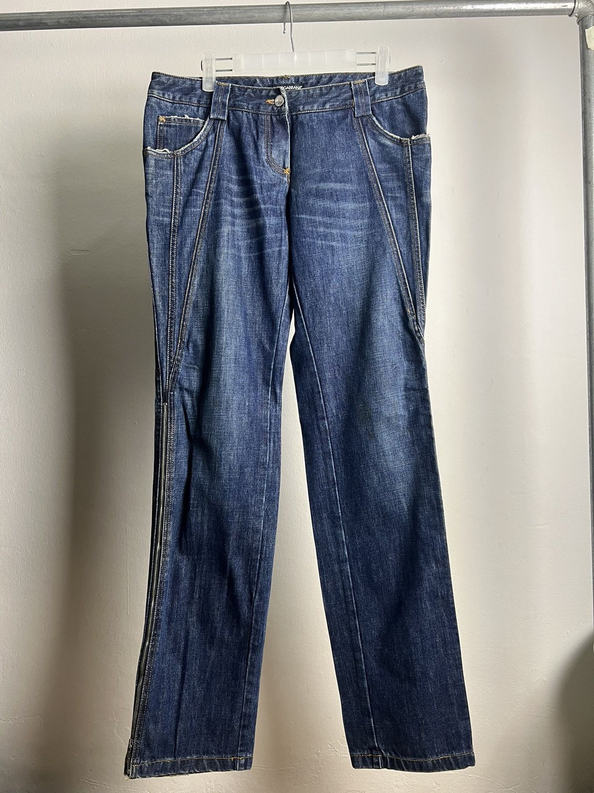 Dolce & Gabbana SS2003 Dolce&Gabbana Side Zipper Denim Jeans Size US 33 - 1 Thumbnail