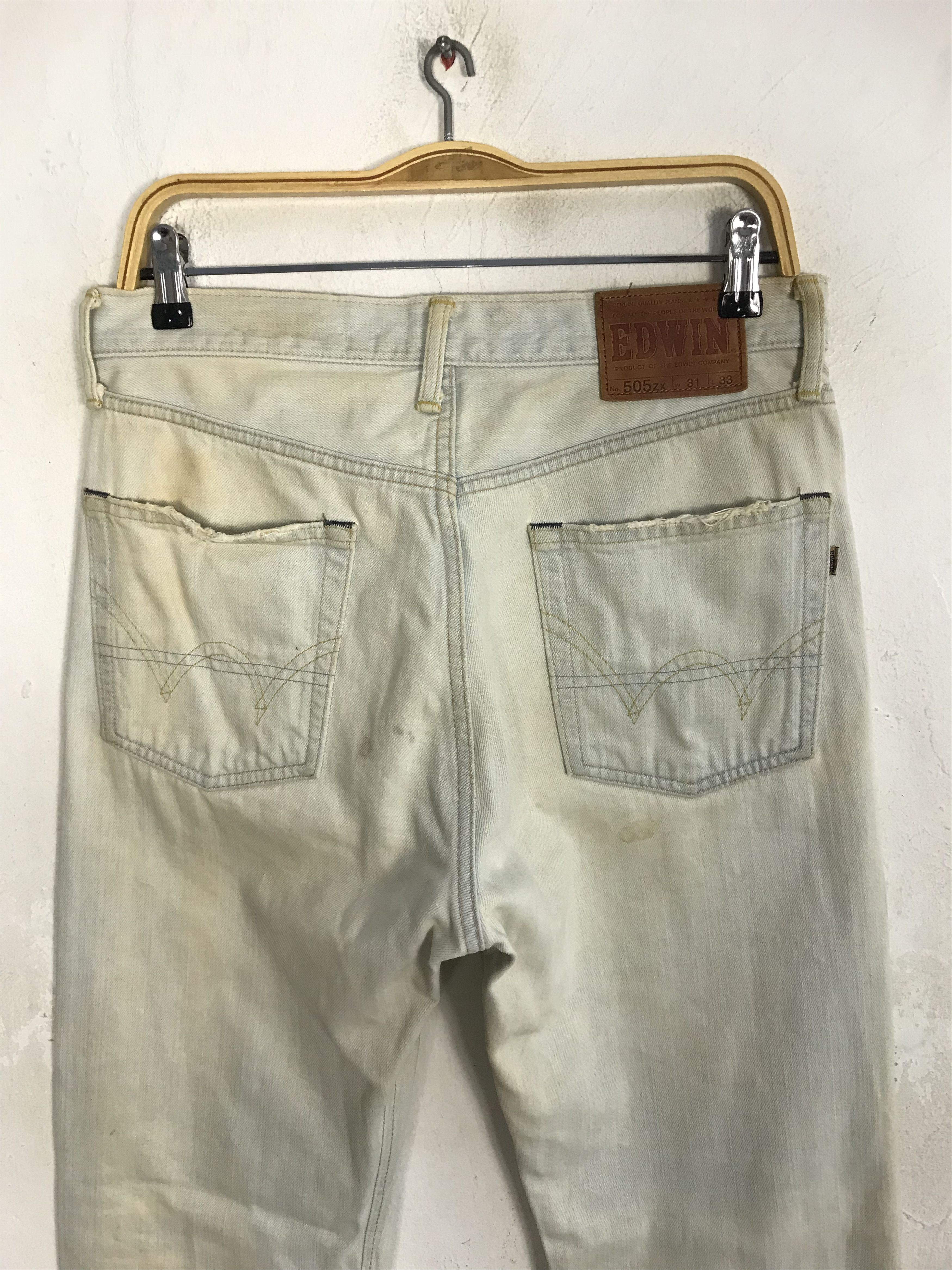 Edwin × Japanese Brand Vintage Edwin 505zx Selvedge Workwear Denim Style Size US 31 - 13 Thumbnail