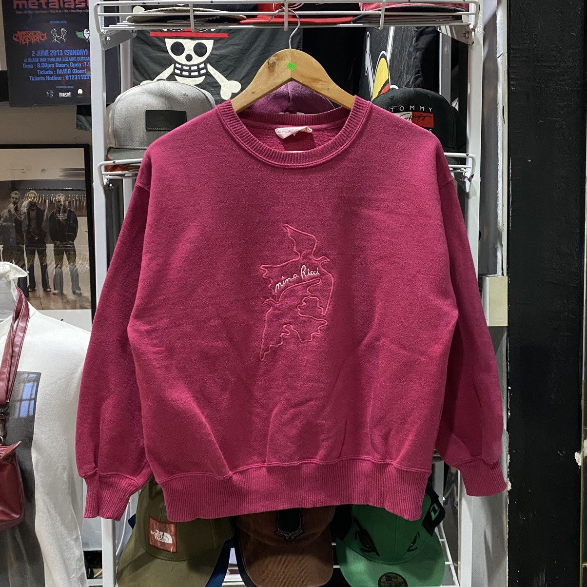 Vintage Nina Ricci Embroidered Birds Sweatshirt Size US M / EU 48-50 / 2 - 1 Thumbnail