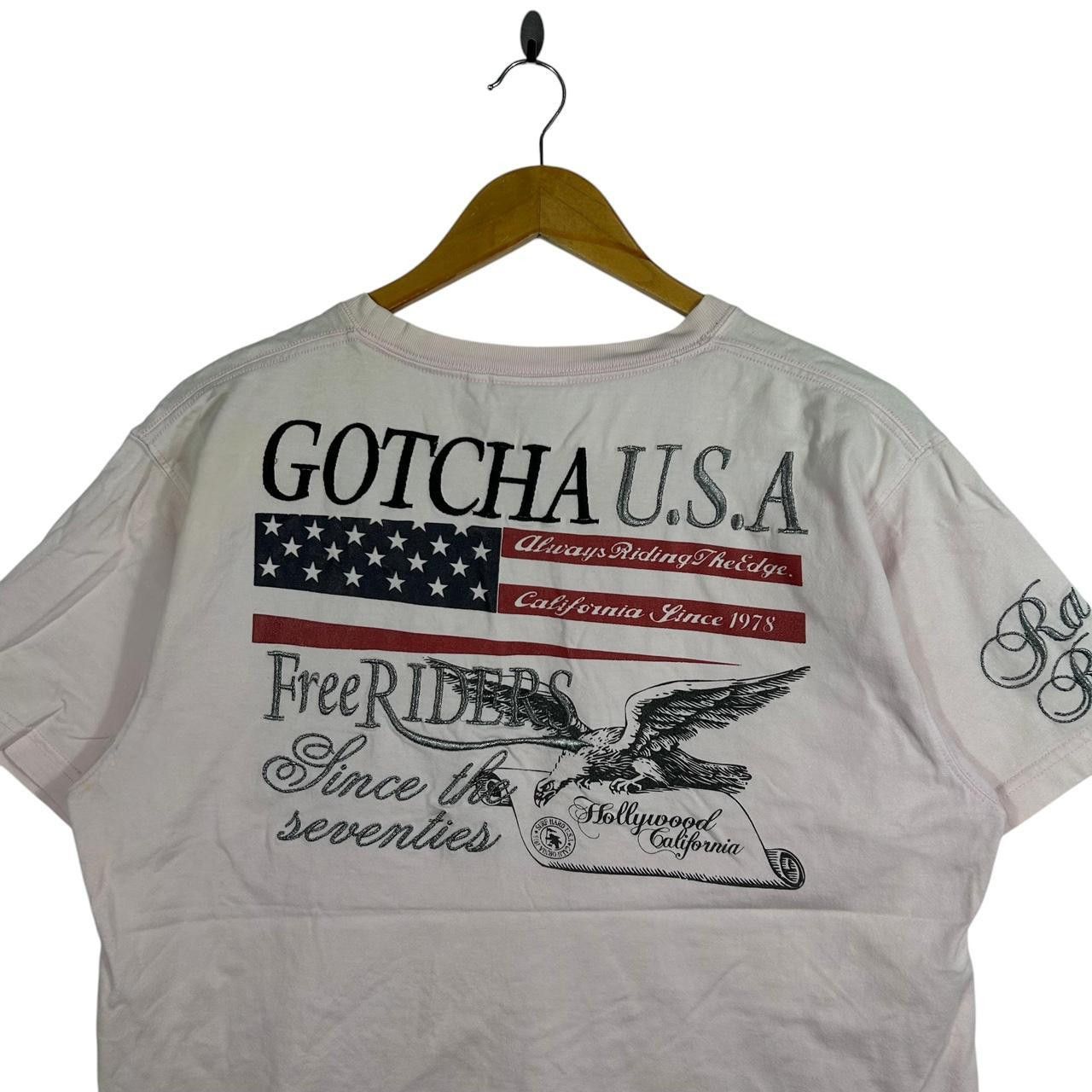 Gotcha Vintage GOTCHA HOLLYWOOD CALIFORNIA Free Riders Tee Shirt Size XXL / US 16-18 / IT 52-54 - 5 Thumbnail