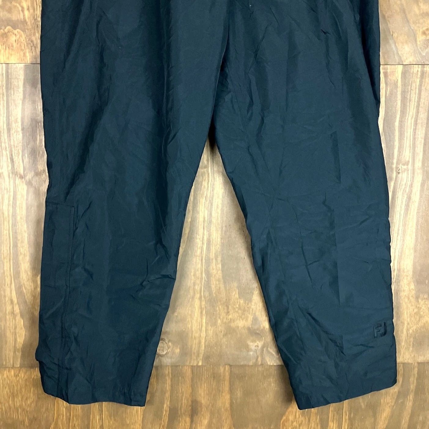 Nike Dryjoys by FootJoys Mens Pants Black Rain Windbreaker Lined Pull On XL Size US 33 - 3 Thumbnail