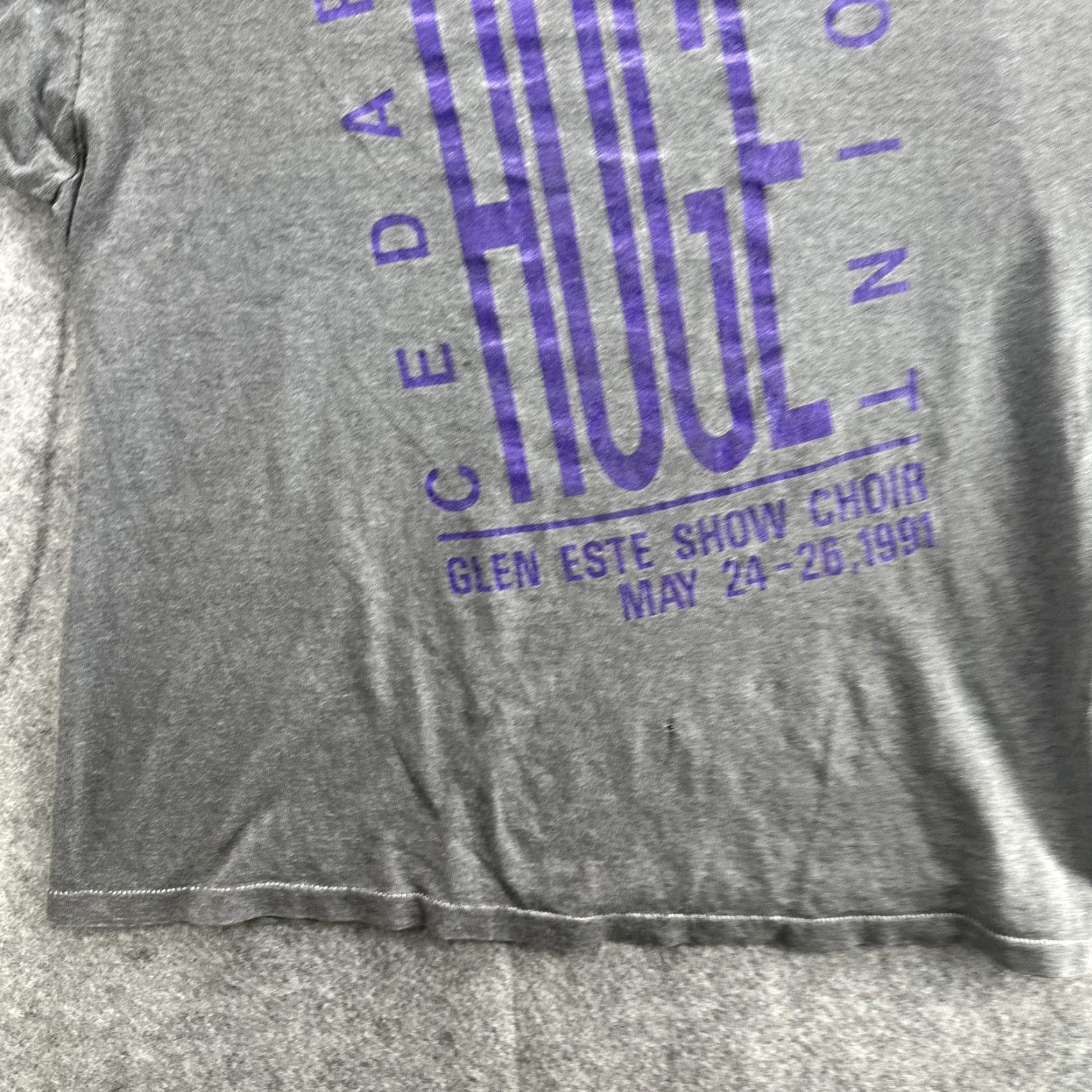 Vintage VINTAGE ISC Cedar Point Huge Shirt Mens L Gray 1991 90s Show Choir Counterpoint World Tour Graphic Print Short Sleeve Crew Neck T-Shirt Glen Este Size US L / EU 52-54 / 3 - 5 Thumbnail