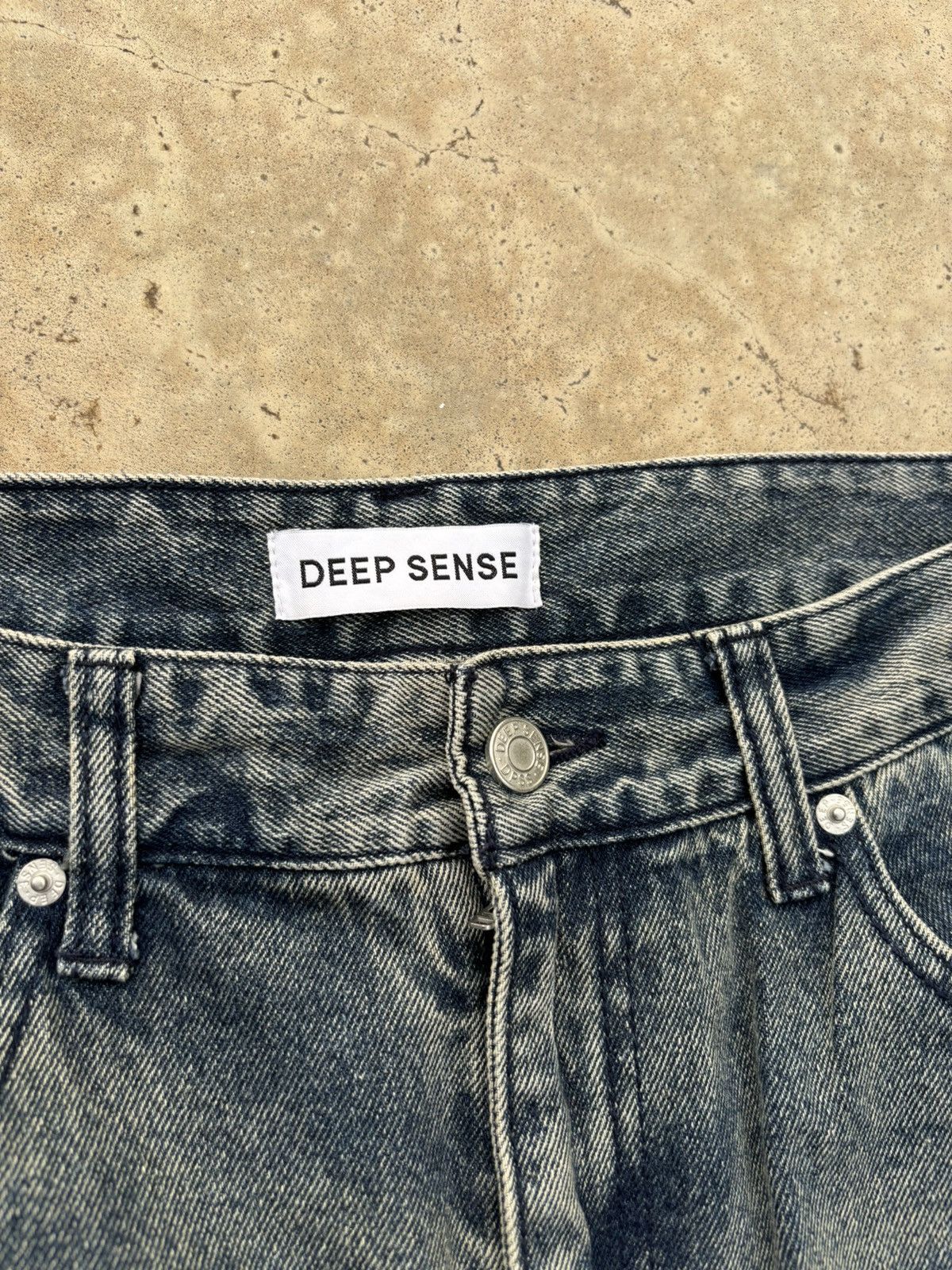 If Six Was Nine Rare DEEP SENSE Design Baggy Denim Blue Jeans Size US 34 / EU 50 - 12 Thumbnail