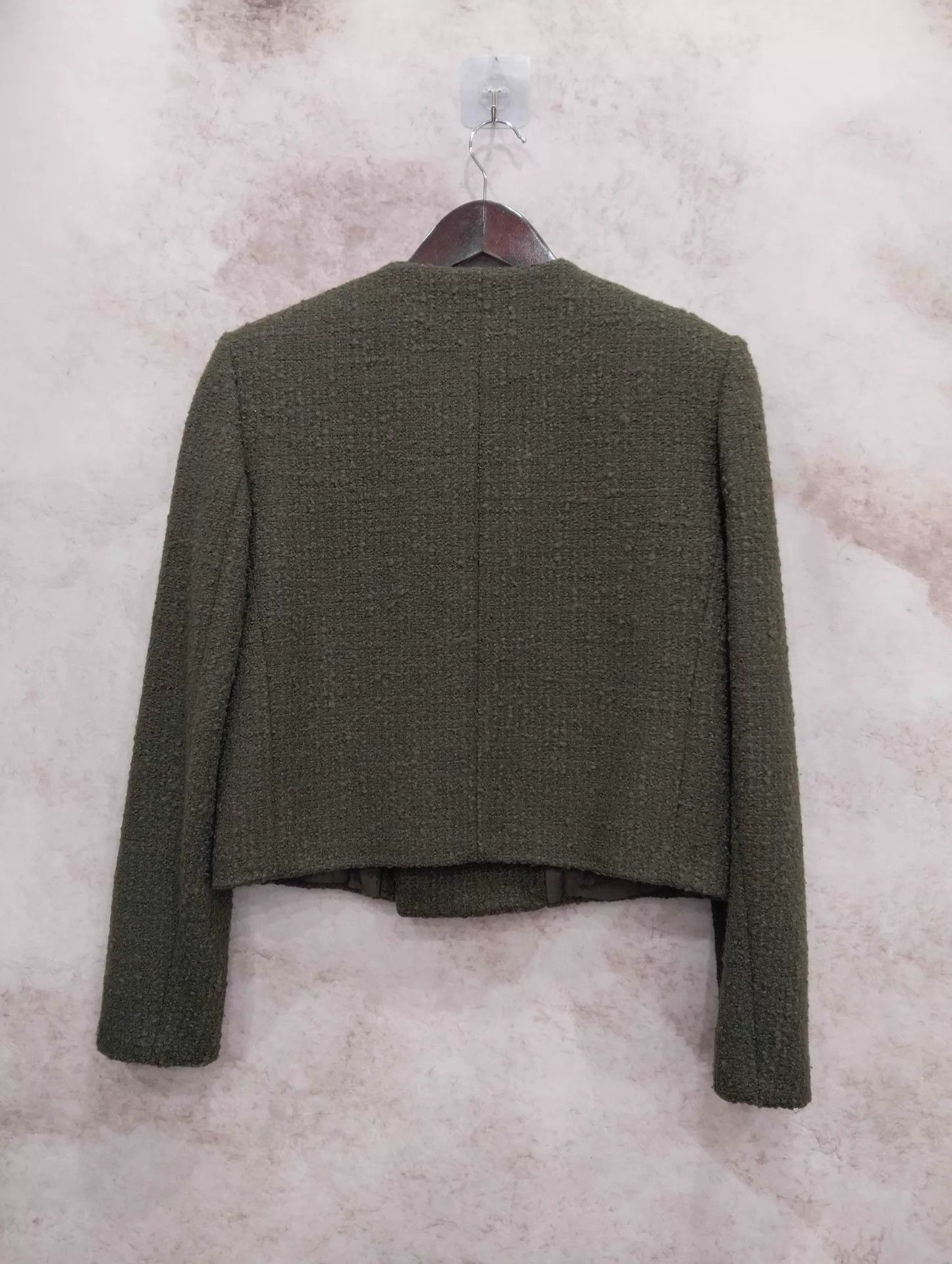 Celine Celine Olive Green Tweed Short Jacket 36 Size XS / US 0-2 / IT 36-38 - 2 Thumbnail