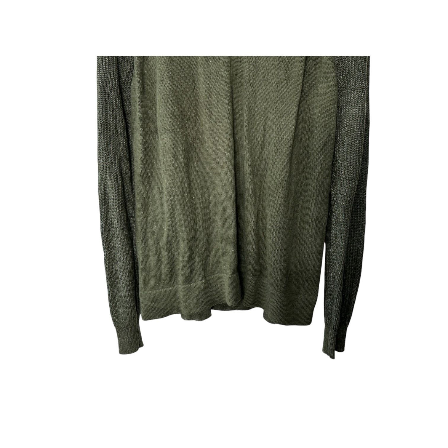 Express Express Olive Green V-Neck Knit Long Sleeve Sweater Men's XL Size US XL / EU 56 / 4 - 3 Thumbnail