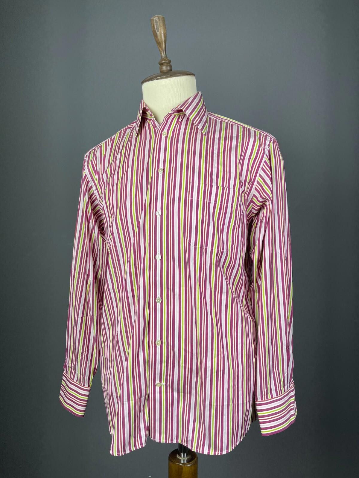Eton Eton Ganghester Coloured Stripe Shirt Size 16 / 41 / L Size US M / EU 48-50 / 2 - 1 Thumbnail