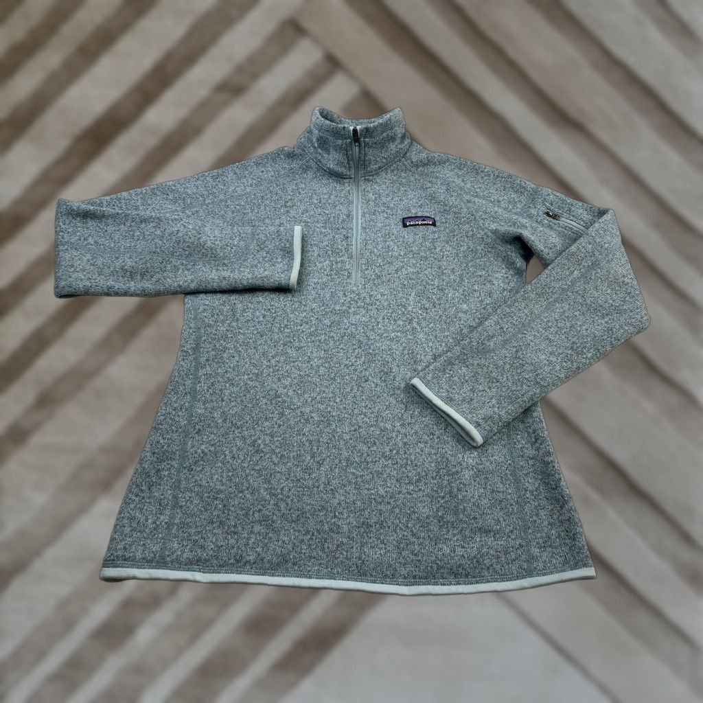 Patagonia Patagonia Pullover Sweater Women’s 1/4 Zip Long Sleeve Fleece Slim Knit Blue Size M Size M / US 6-8 / IT 42-44 - 1 Thumbnail