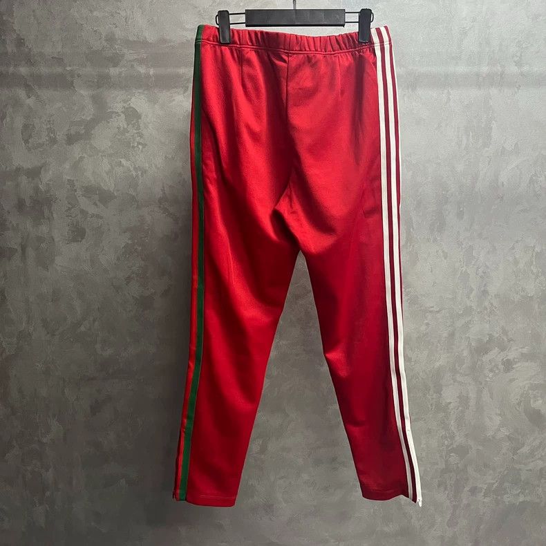 Gucci Gucci Adidas' latest red solid color logo printed casual pa Size US 30 / EU 46 - 2 Thumbnail