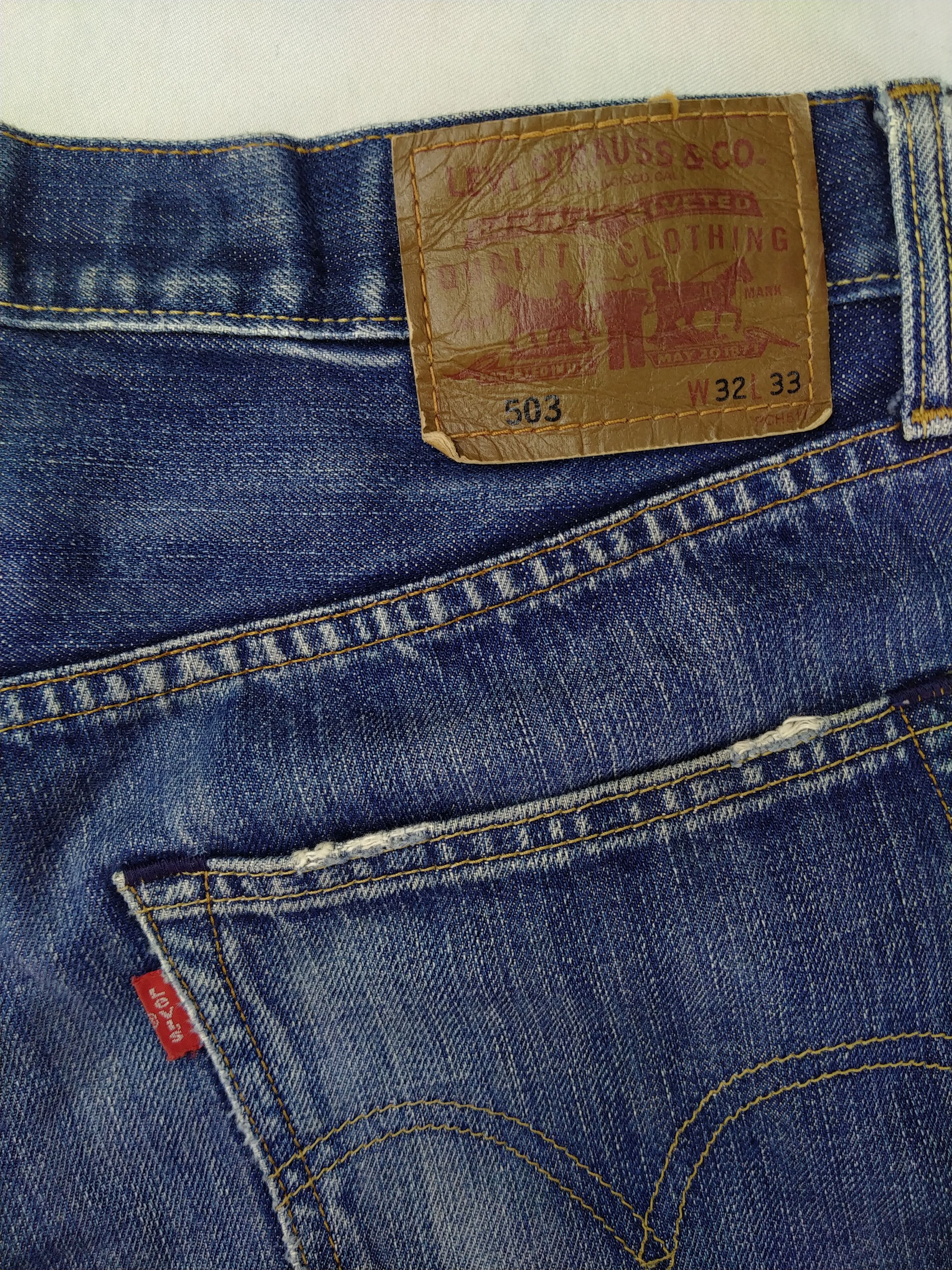 Levi's Vintage Levi's 503 Loose Straight Distressed Denim -JN571 Size US 32 / EU 48 - 9 Thumbnail