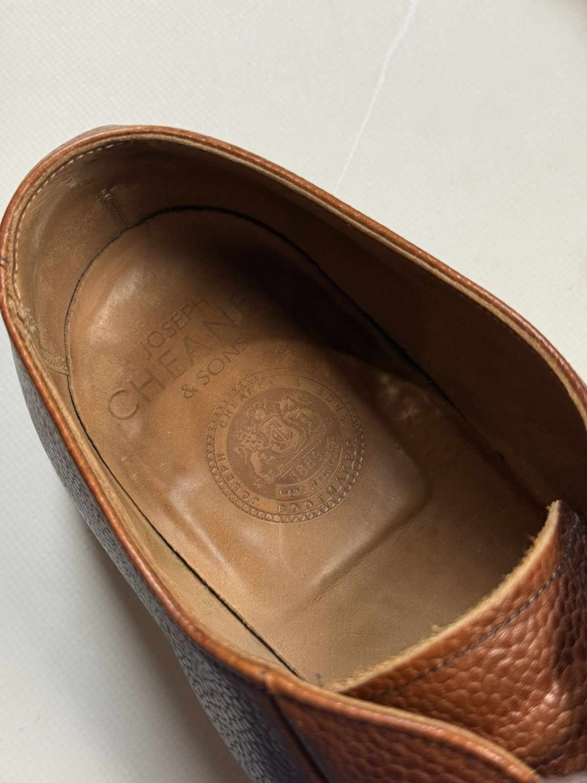 Other Joseph Cheaney Deal Mahogany Grain Leather Derby Shoes Size US 11 / EU 44 - 21 Thumbnail