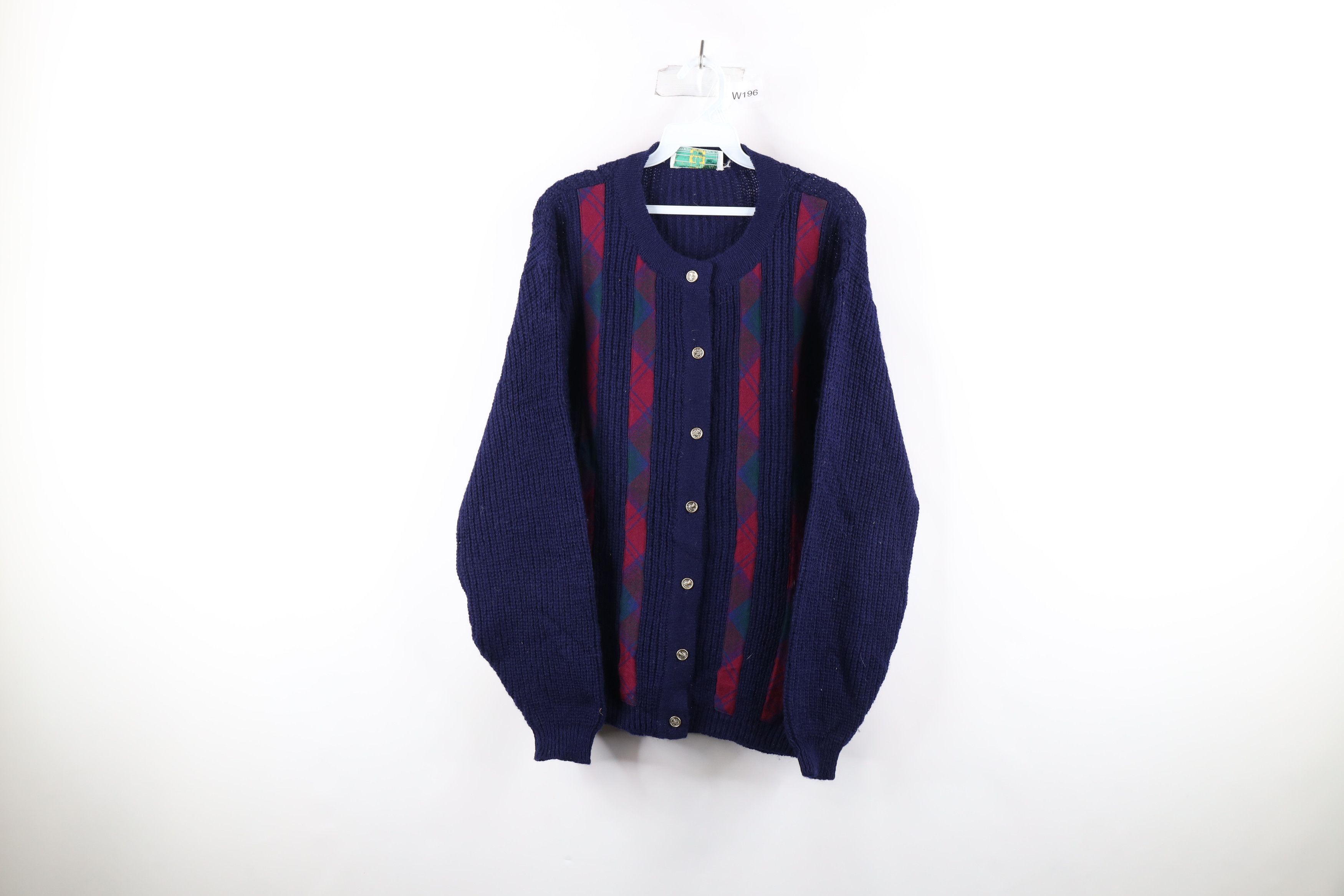 image of Vintage 90's Streetwear Chunky Ribbed Knit Cardigan Sweater, Women's (Size Small)