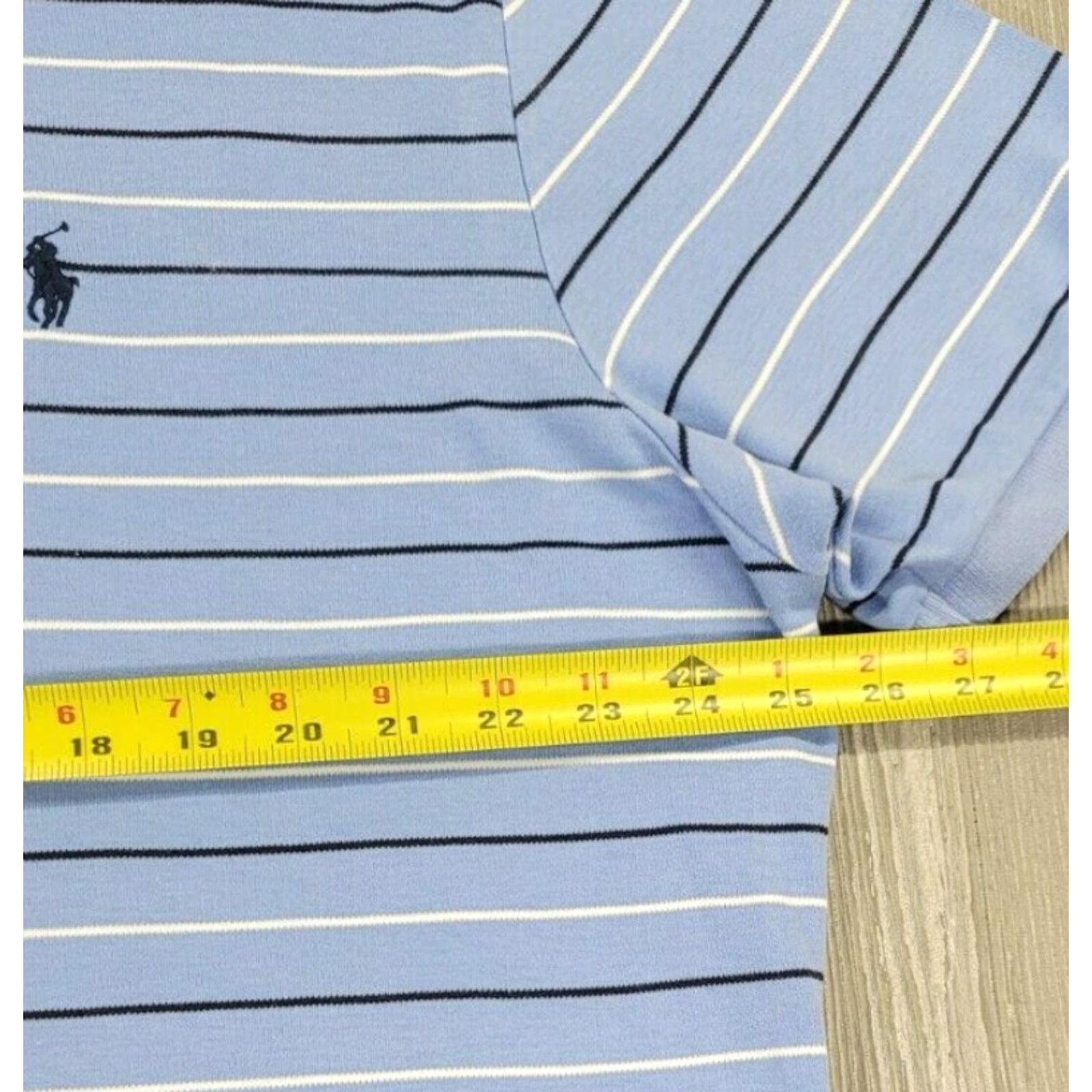 Polo Ralph Lauren VINTAGE Polo Ralph Lauren Polo Shirt XL Blue Striped Rugby Mens Size US XL / EU 56 / 4 - 7 Thumbnail