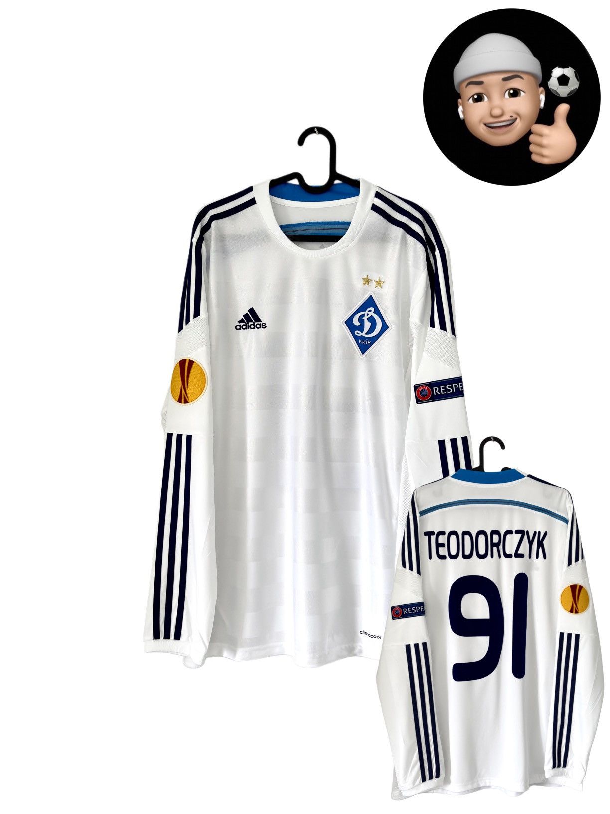 Adidas 2015 2016 GAME ISSUE Dynamo Kyiv Teodorczyk Adidas Jersey UA Size US L / EU 52-54 / 3 - 1 Thumbnail
