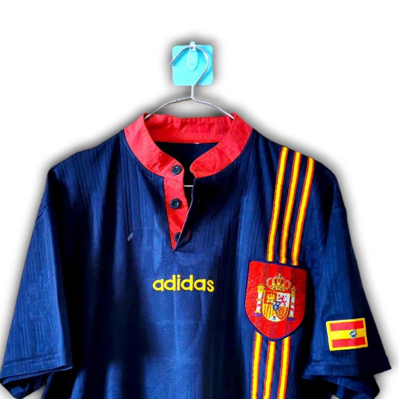 Adidas Spain 1996 1997 Euro Away Shirt Jersey International Size US L / EU 52-54 / 3 - 1 Thumbnail