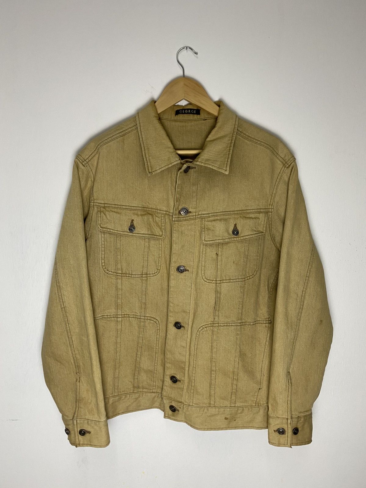 George George Denim Jacket Cream Iconic Size US L / EU 52-54 / 3 - 1 Thumbnail