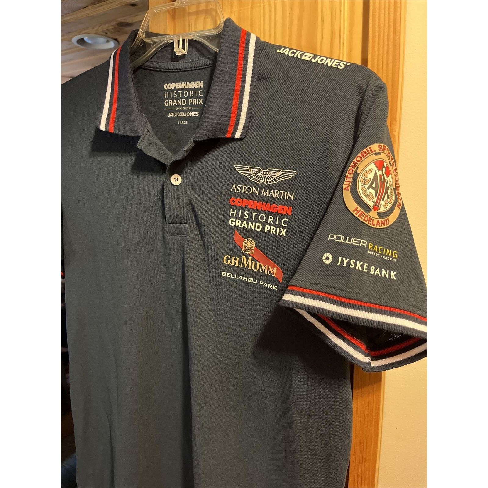 Other Copenhagen Historic Grand Prix Men’s L Navy Blue Button Polo Size US L / EU 52-54 / 3 - 9 Thumbnail