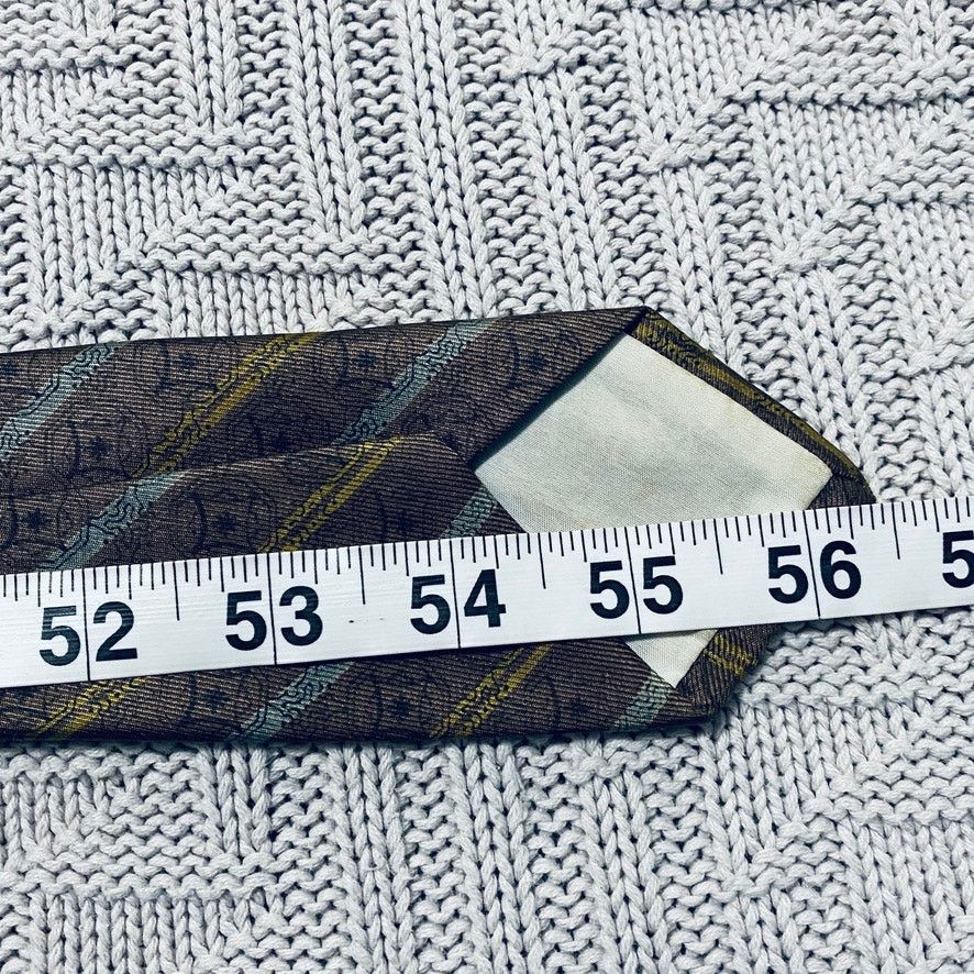 Vintage Vintage Saks 5th Ave brown stripe silk tie Size ONE SIZE - 4 Thumbnail