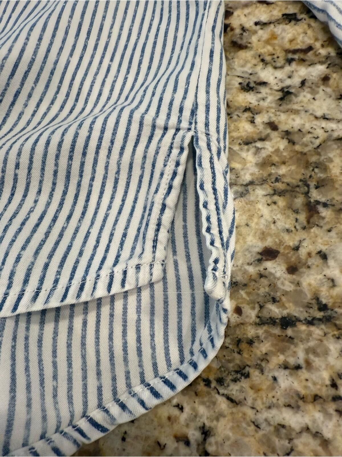 Forme D'Expression Dex blue & white stripe button up tunic top roll sleeve XS Size XS / US 0-2 / IT 36-38 - 5 Thumbnail
