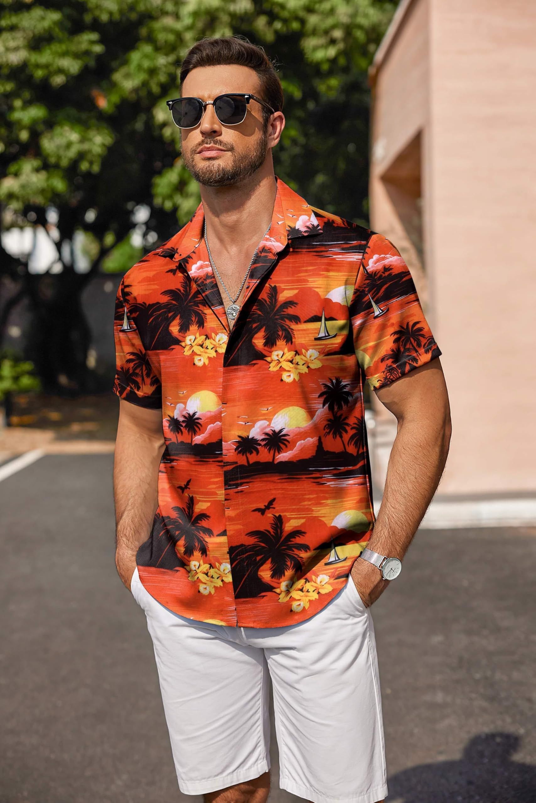Other Men's linen beach summer shirt Size US L / EU 52-54 / 3 - 2 Thumbnail