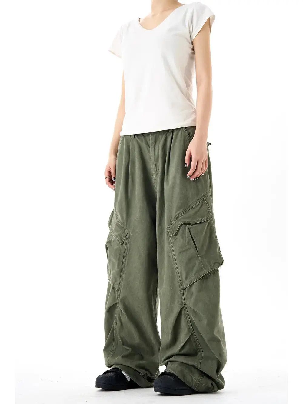 Japanese Brand × Vintage Retro Deconstructed Loose Casual Pants Size US 30 / EU 46 - 3 Thumbnail