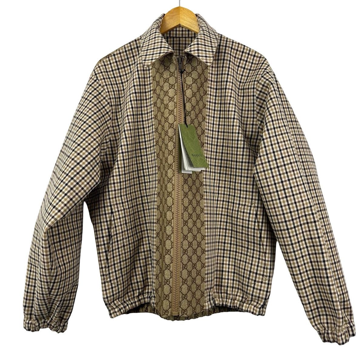 Gucci GG-canvas checked reversible cotton jacket Size US M / EU 48-50 / 2 - 3 Thumbnail