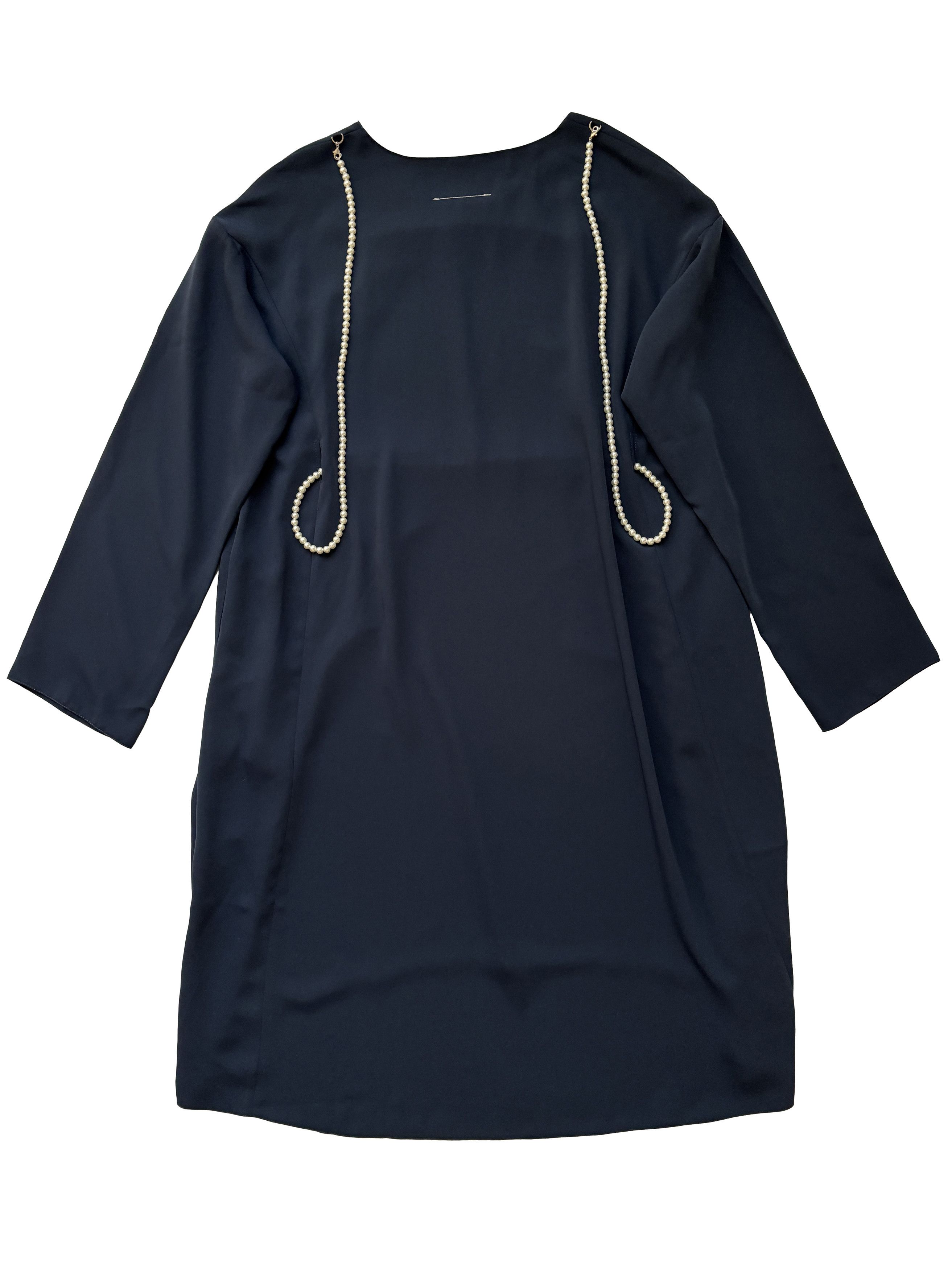 Maison Margiela ⚡️QUICK SALE⚡️2017 Margiela MM6 Navy Dress with Pearls Size M / US 6-8 / IT 42-44 - 5 Thumbnail