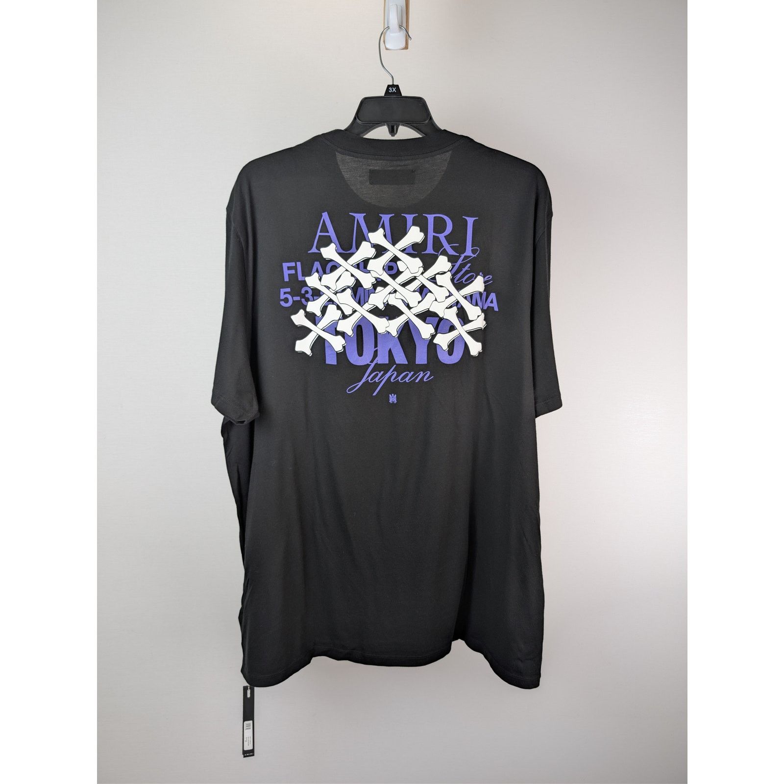 Amiri o1rshd1 3XL Bones Stacked Cotton T-shirt Tokyo in Black Size US XXL / EU 58 / 5 - 10 Thumbnail