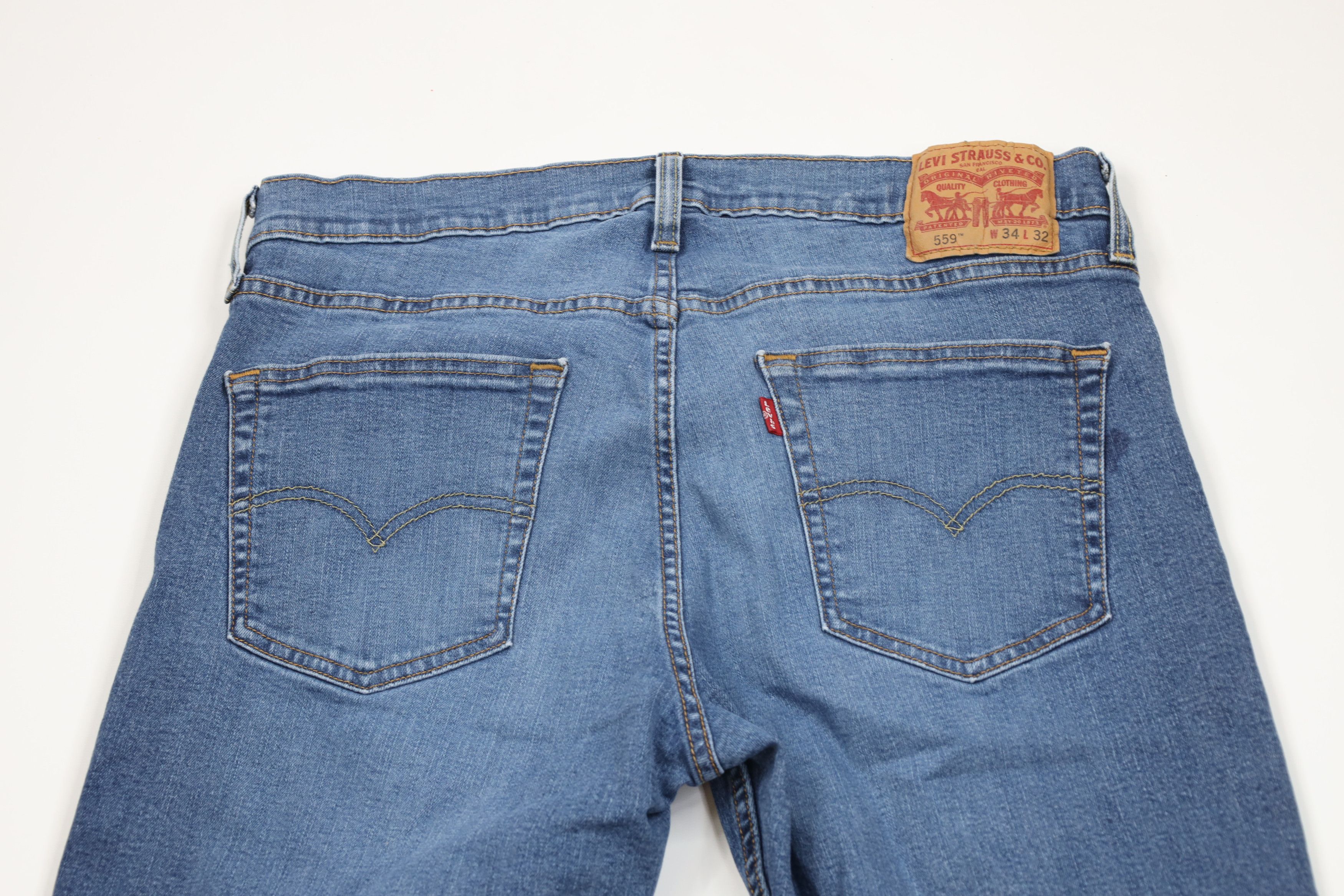 Levi's Vintage Y2K Levis 559 Stretch Relaxed Fit Straight Leg Jeans Size US 34 / EU 50 - 10 Thumbnail