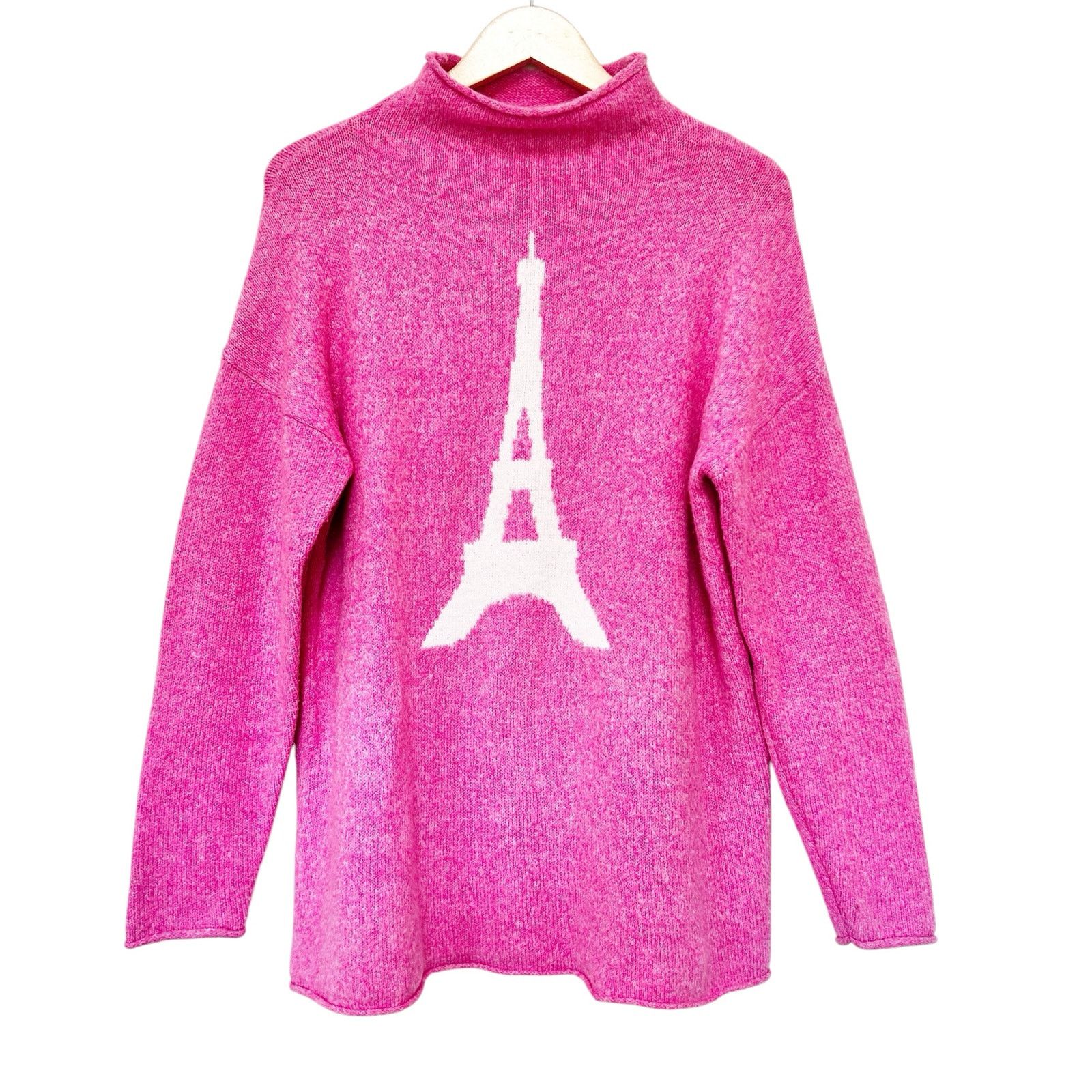 Other Cupcakes and Cashmere Pink Eiffel Paris Tower Sweater Sz L Size L / US 10 / IT 46 - 1 Thumbnail