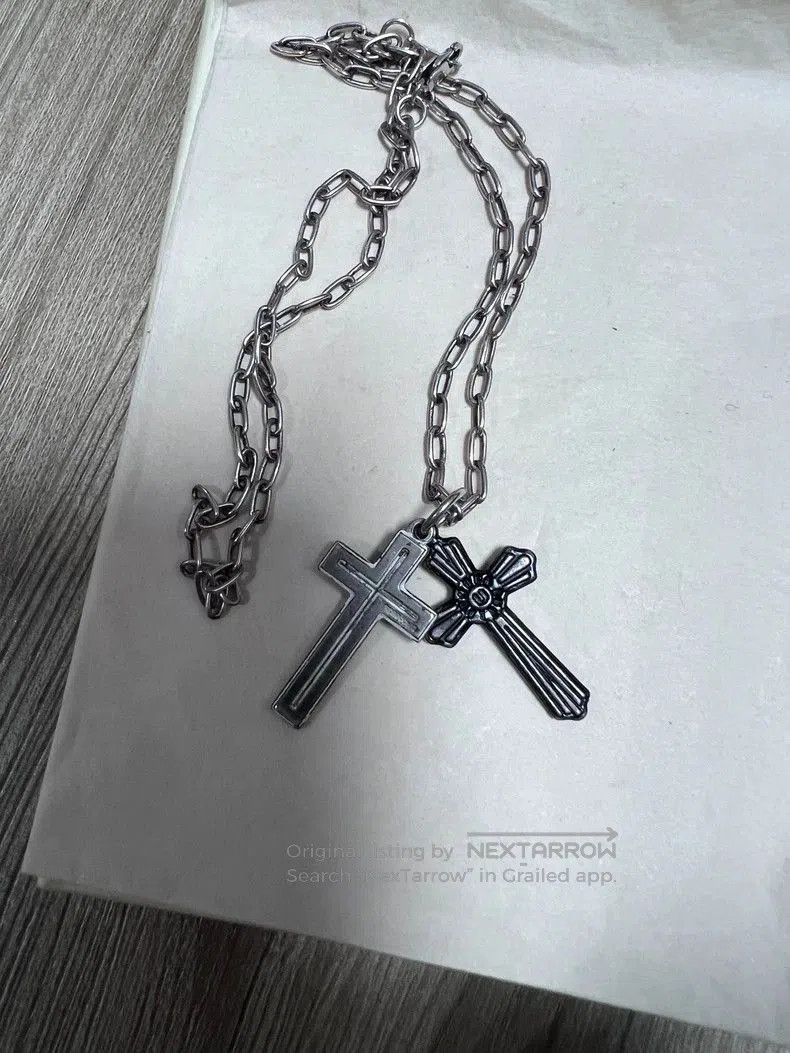 UNDERCOVER Double Cross Necklace.