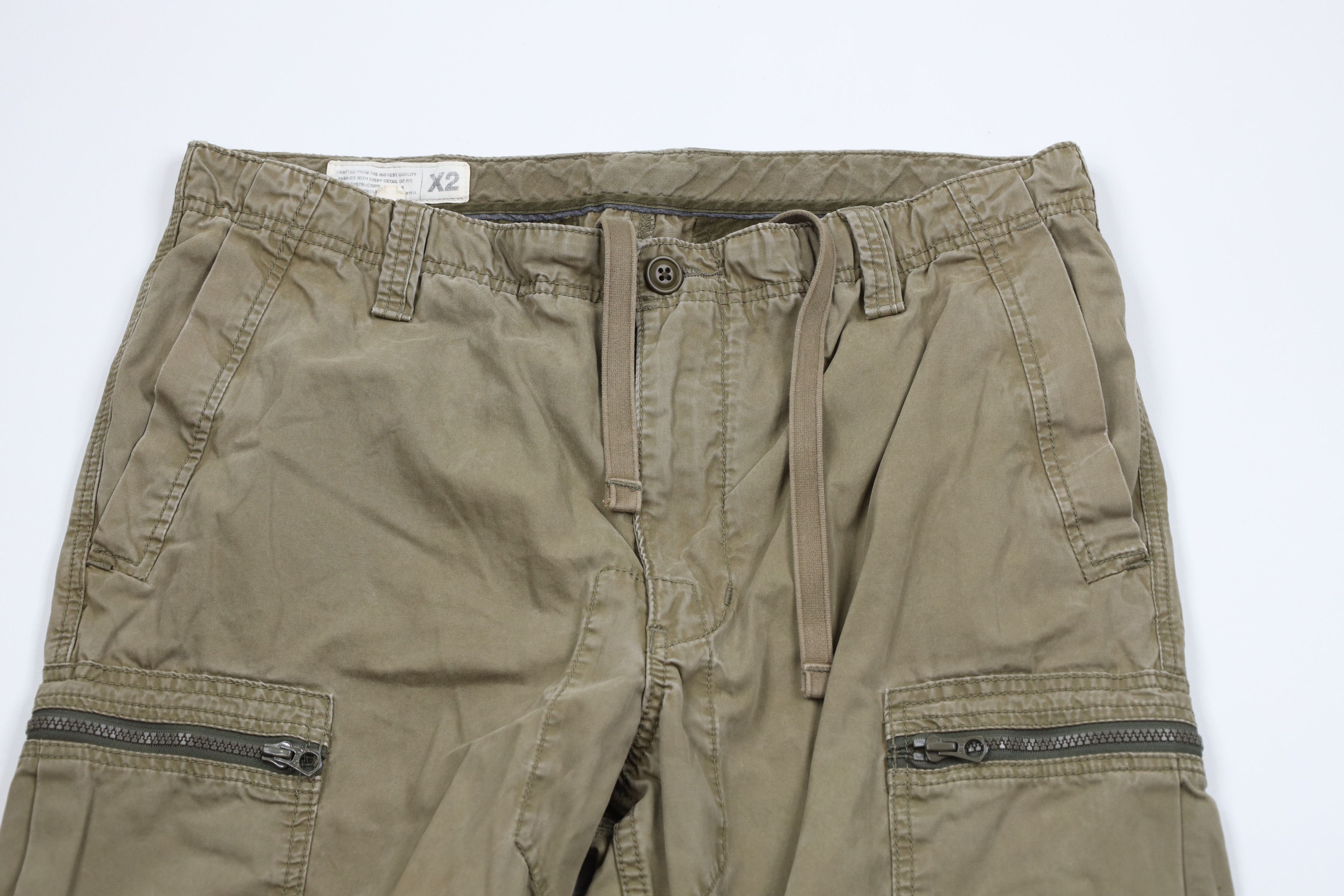 Express × Vintage Vintage Y2K Express X2 Military Baggy Wide Leg Cargo Pants Size US 36 / EU 52 - 2 Thumbnail