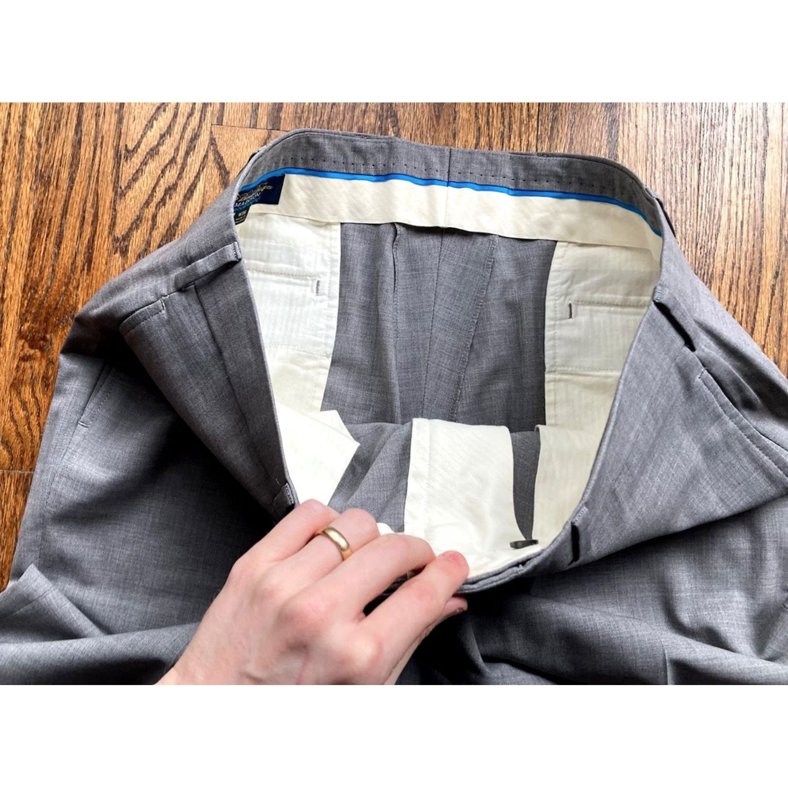 Brooks Brothers Brooks Brothers Dress Pants Mens 36x30 Gray Wool Flat Front Madison Brookscool Regular Mens Pants Size US 36 / EU 52 - 6 Thumbnail
