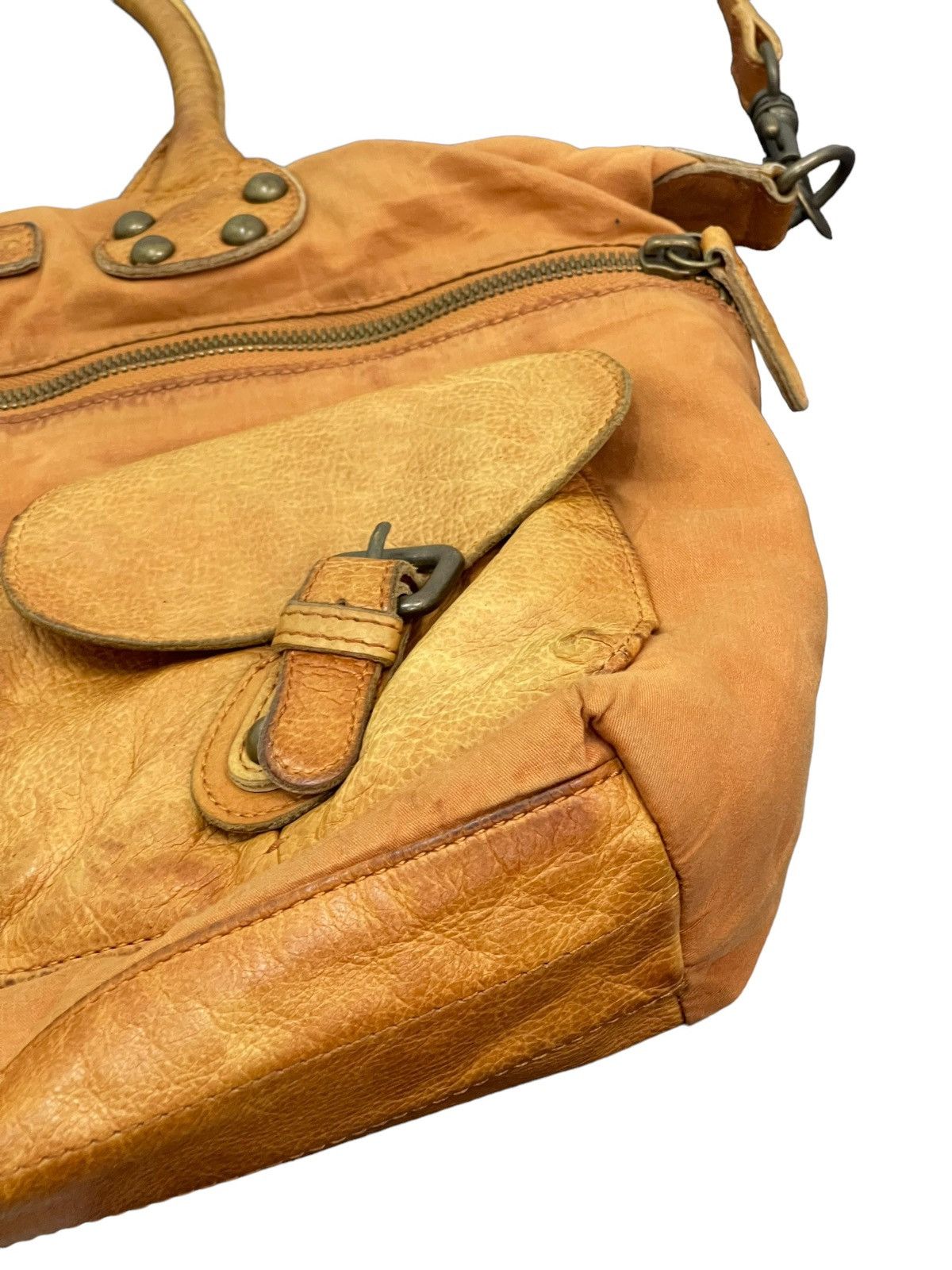 Genuine Leather Leather Cotton Patina Vtg Liebeskind Berlin Tote Bag 3🟩 Size ONE SIZE - 8 Thumbnail