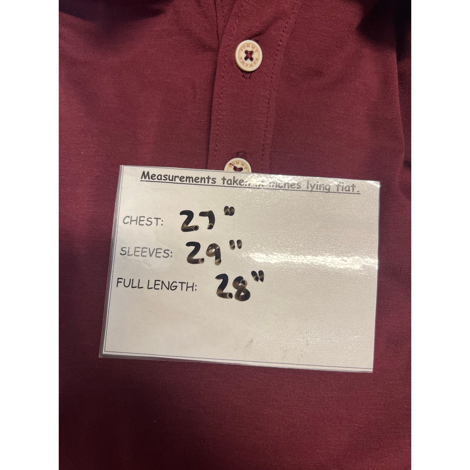 Tommy Bahama Tommy Bahama Long Sleeve Polo Shirt Burgundy Men's Large Size US L / EU 52-54 / 3 - 11 Thumbnail