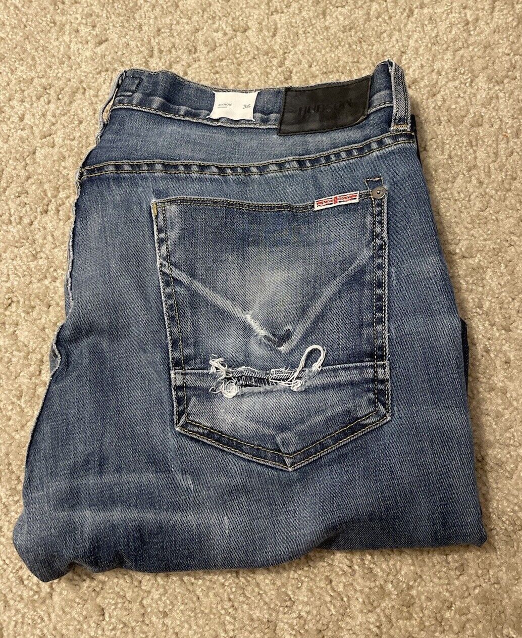 Hudson × Vintage Hudson Byron Straight Jeans Men’s Blue Medium-Dark Size US 36 / EU 52 - 16 Thumbnail