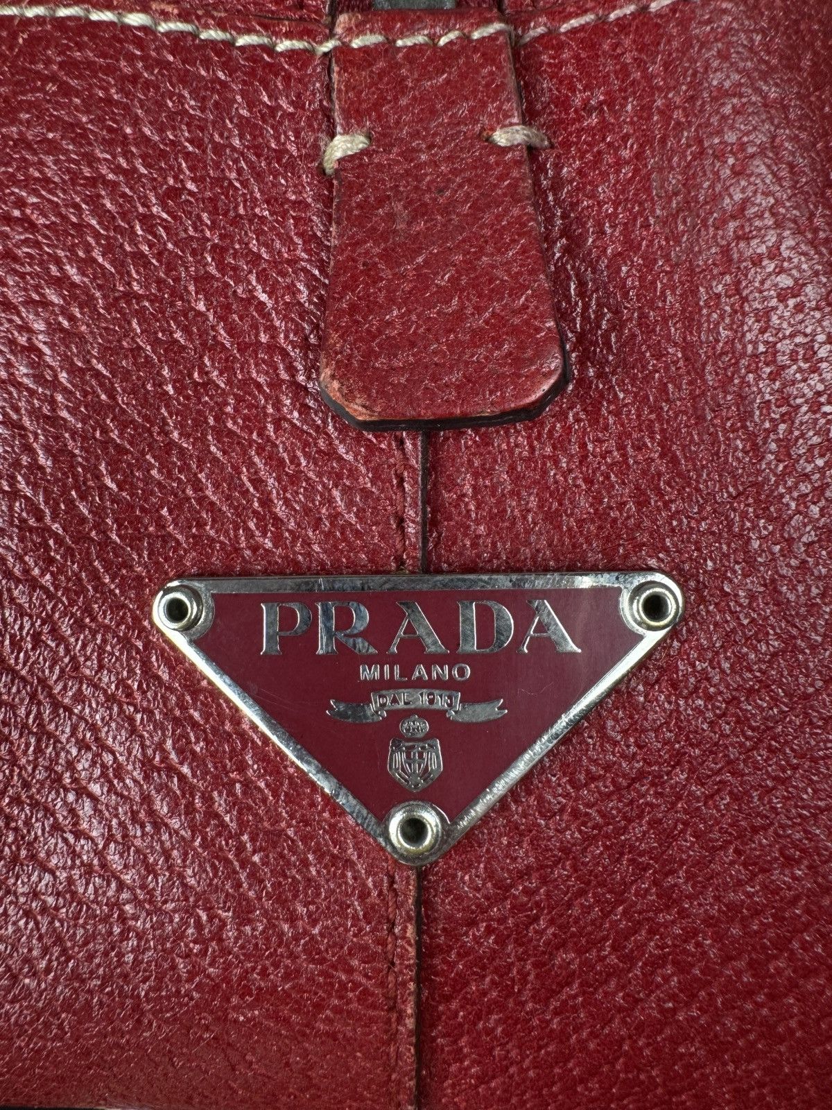 Prada Prada Saffiano Red leather handbag Size ONE SIZE - 8 Thumbnail