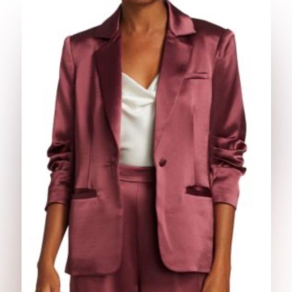 Cinq a Sept Cinq à Sept Khloe Smooth Satin Jacket | EUC | Sz 6 Size M / US 6-8 / IT 42-44 - 1 Thumbnail