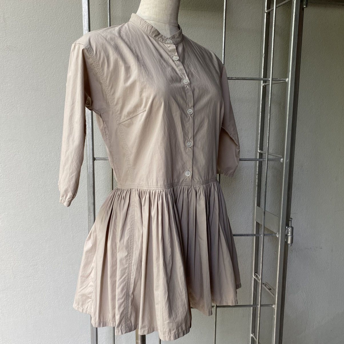 Jil Sander Jil Sander Mandarin Collar 3/4 Sleeve Blouse Size XXS / US 00 / IT 34 - 16 Thumbnail