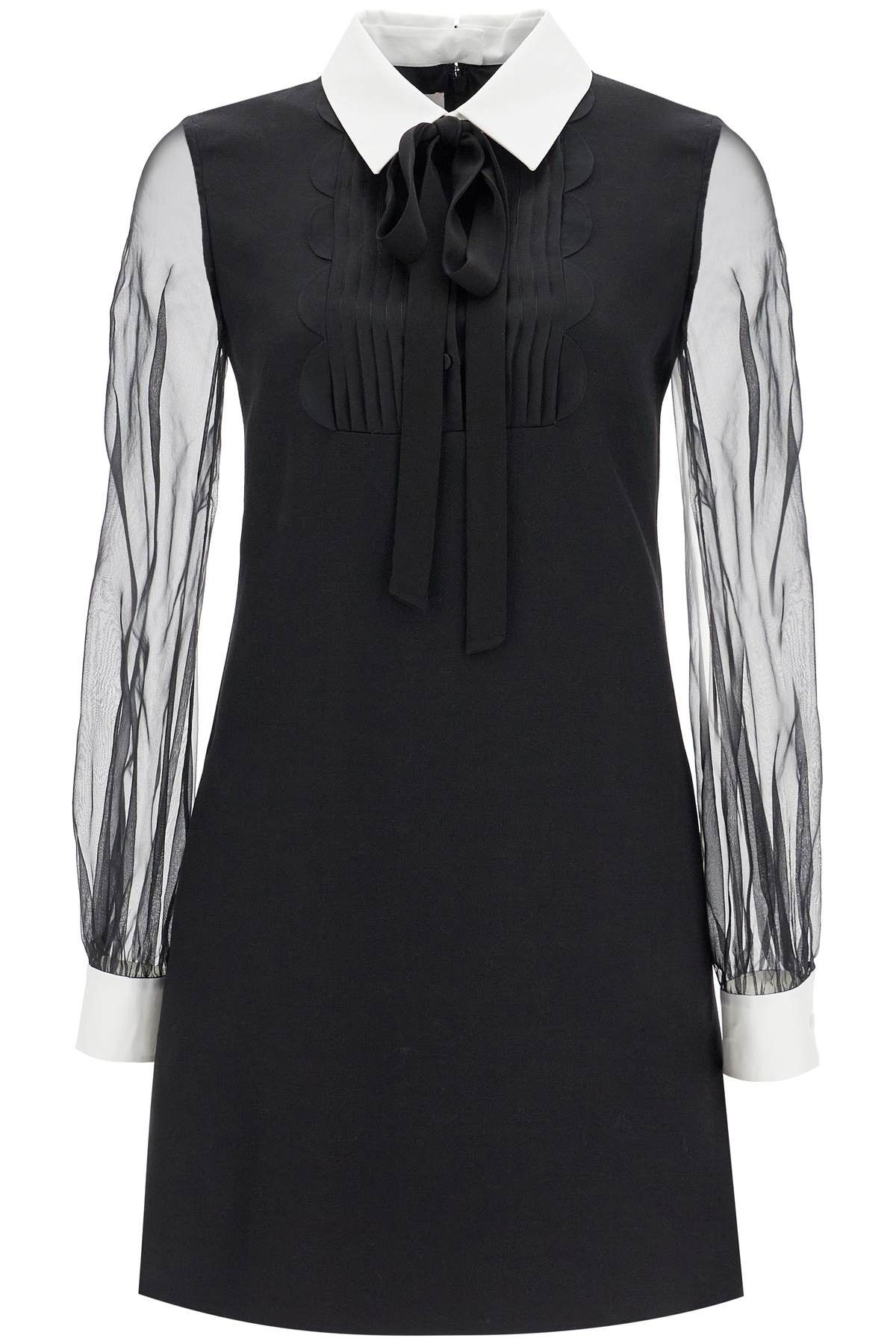 Valentino VALENTINO GARAVANI "Mini Dress In Crepe Couture Size S / US 4 / IT 40 - 1 Thumbnail