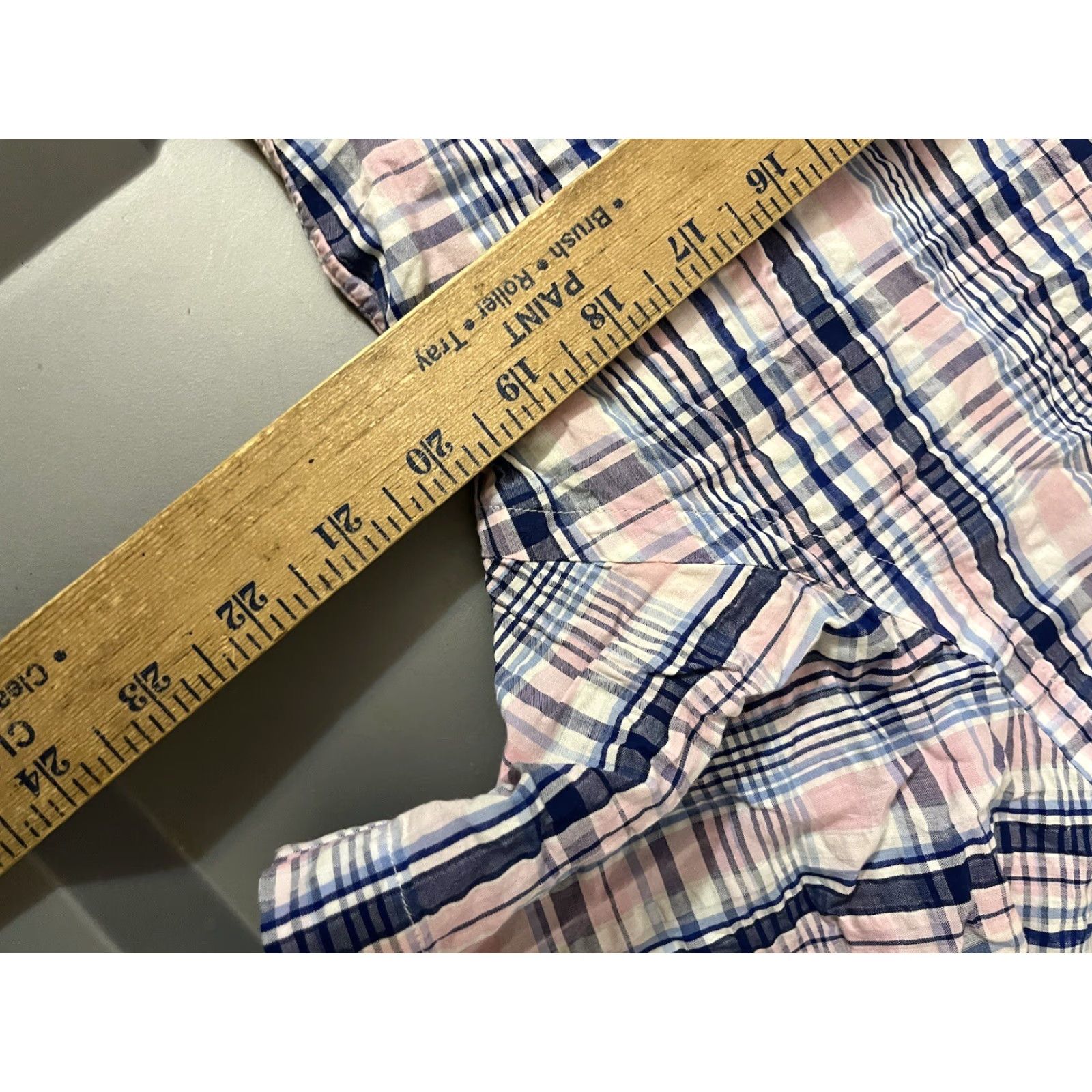 Ralph Lauren VINTAGE Ralph Lauren Button-Up Shirt Men M Blue Pink Plaid Short Sleeve Classic Designer Size US M / EU 48-50 / 2 - 5 Thumbnail