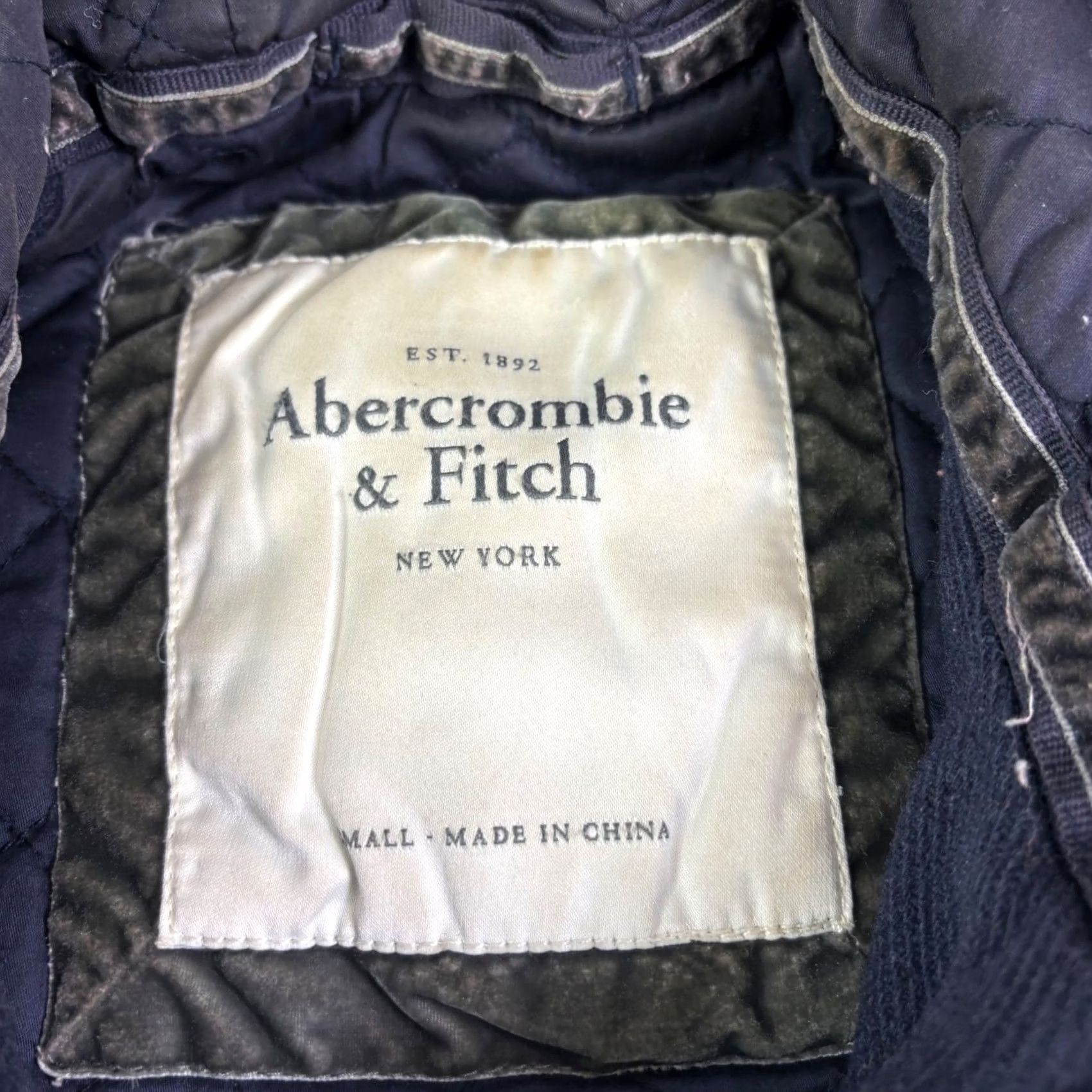 Abercrombie & Fitch Abercrombie & Fitch Womens Short Duffle Coat Hooded Navy Blue Wool Blend Toggle Zipper Coat 90s Size S / US 4 / IT 40 - 5 Thumbnail