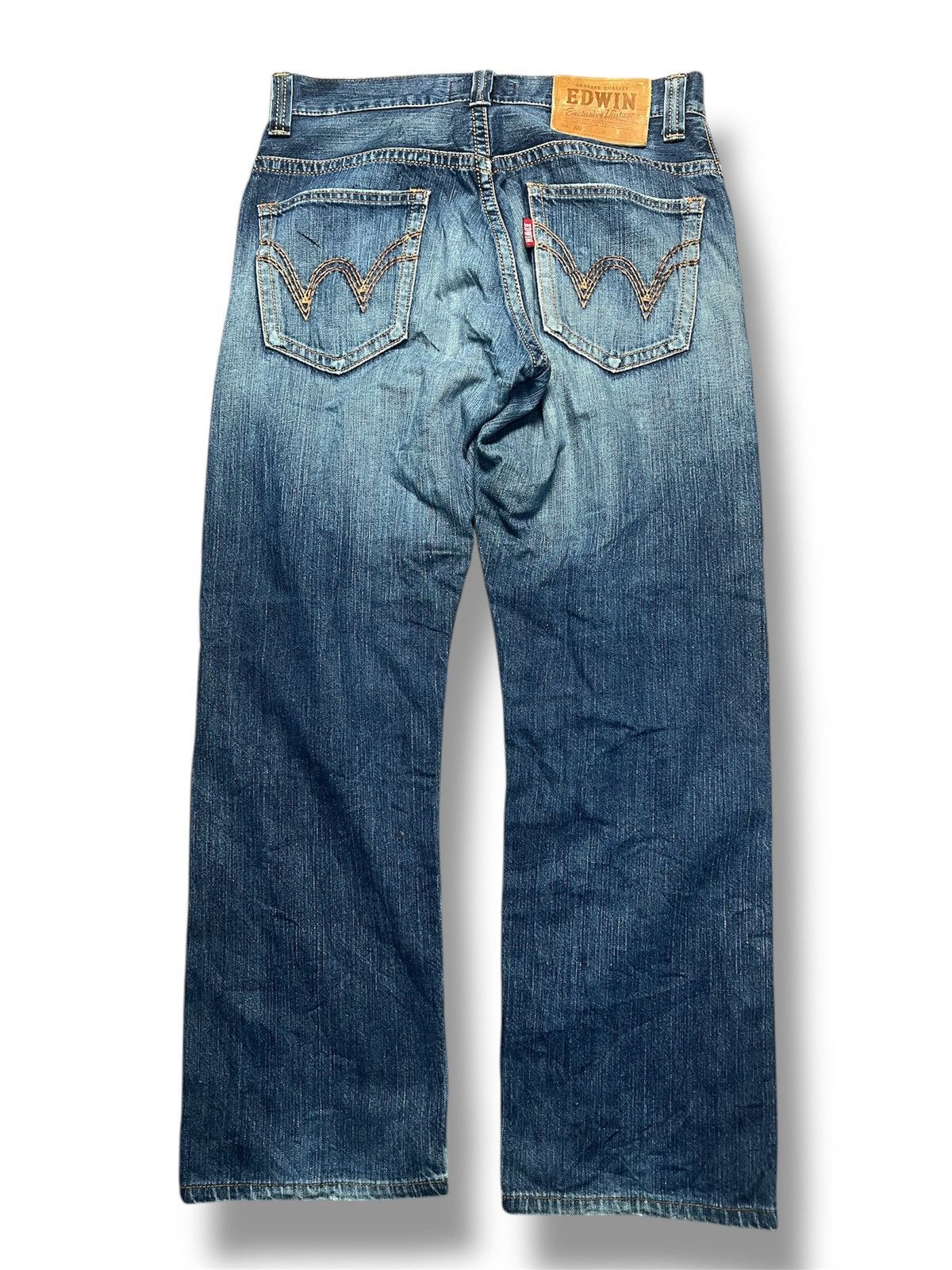 Edwin Edwin Japan Denim Ripped Distressed Relaxed Fit Jeans (42) Size US 30 / EU 46 - 2 Thumbnail