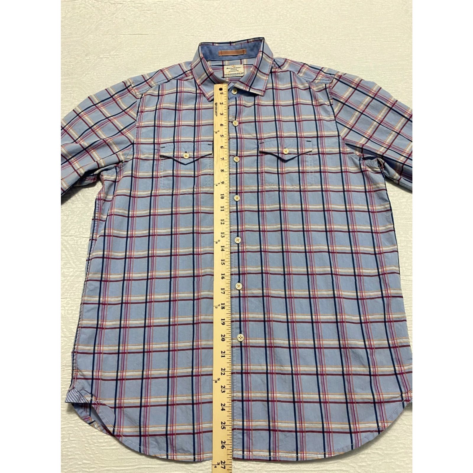 Tommy Bahama Tommy Bahama Shirt Long Sleeve Mens M Plaid Blue Button-Up Casual Travel Workwear Pattern Cotton 100% All Seasons Size US M / EU 48-50 / 2 - 3 Thumbnail