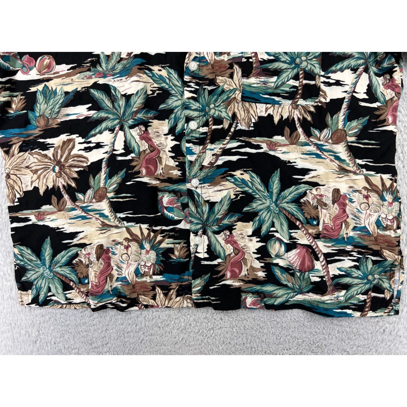 Vintage VINTAGE Zevo Shirt Men L Green Floral Button-Up Hawaiian Aloha Beach Vacation Cotton Short Sleeve Button 2XL XXL Relaxed Mens Size US L / EU 52-54 / 3 - 5 Thumbnail