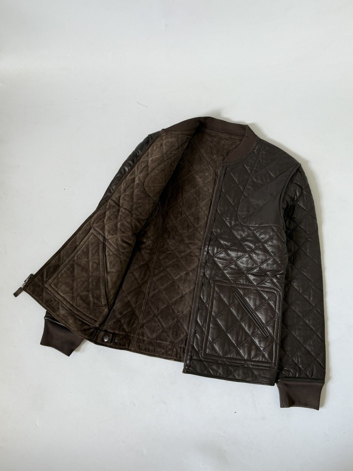 Gucci Gucci Archive Brown Reversible Quilted Leather Jacket Suede Size US S / EU 44-46 / 1 - 7 Thumbnail