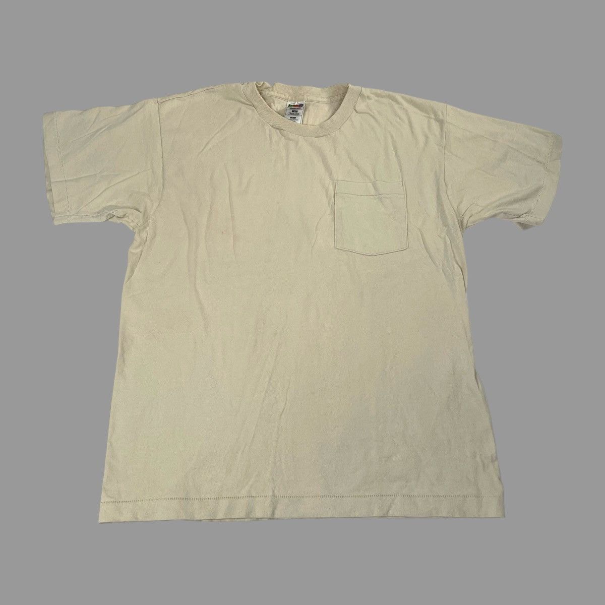 Vintage Vintage 90s single stitch blank pocket tee Size US L / EU 52-54 / 3 - 1 Thumbnail
